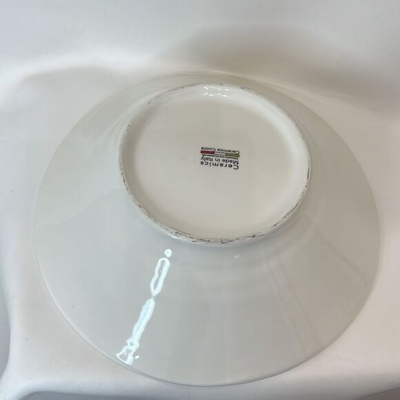 Ceramics Cuore Serving Bowl 12 Cup & 12 In Round Limone Made Italy Floral Lemons - Picture 4 of 5